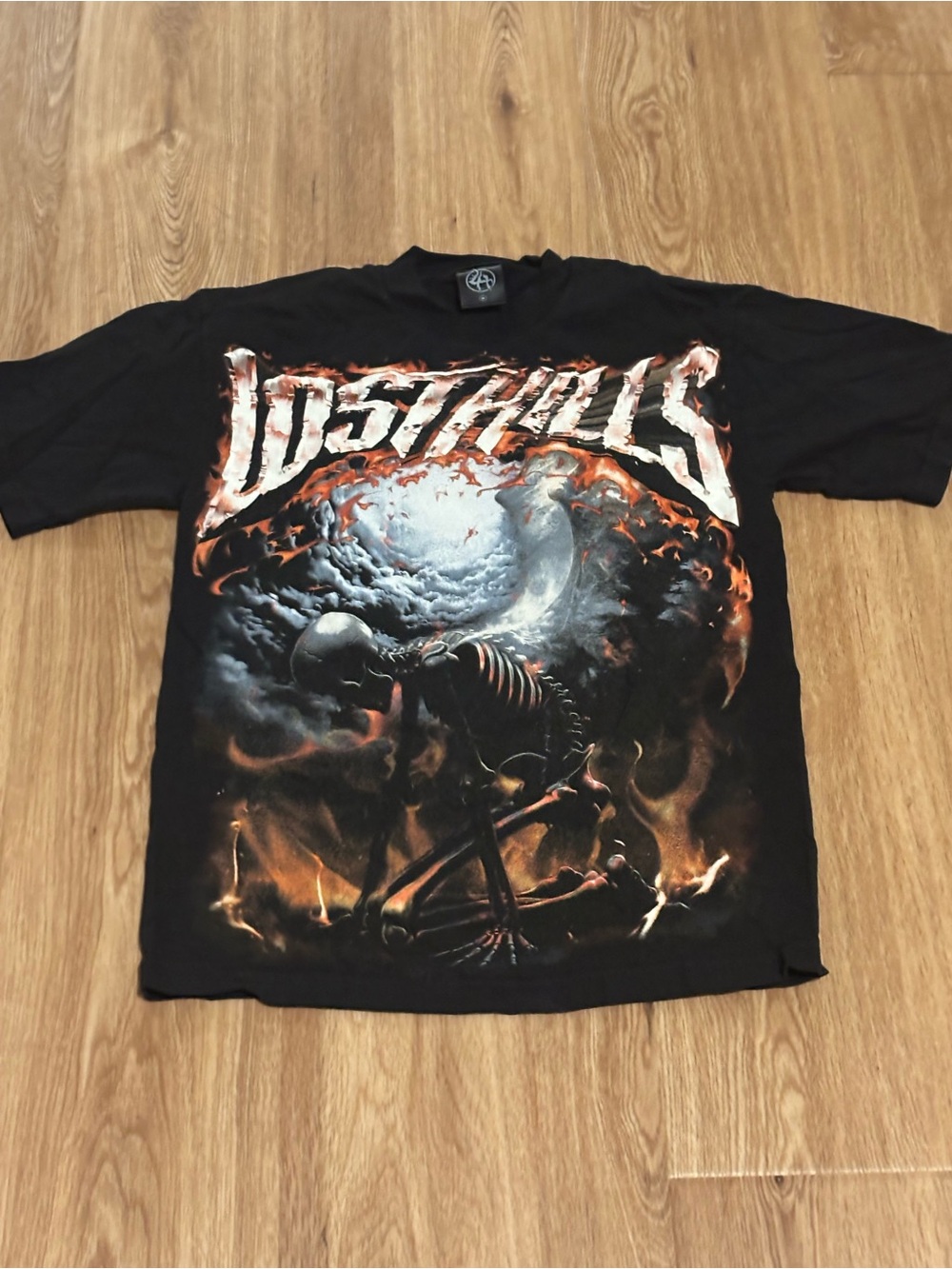 Lost Hills Black Graphic Skeleton T-Shirt men’s oversized Small
